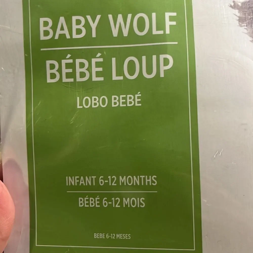 Infant Wolf Costume with Red Plaid